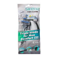 SIRENA MEN CARE COMFORT III vienkartiniai skustuvai (5 vnt.)