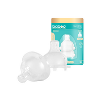 BABOO® antikolinis silikoninis žindukas, vidutinės tėkmės, 2 vnt, 3+ mėn, 2 vnt.