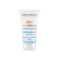 DERMEDIC fluidas kuperozės pažeistai veido odai SUNBRELLA ULTRA-LIGHT, SPF 50+, 40 ml