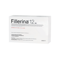 FILLERINA 12HA dermatologinis kosmetinis užpildas, 5 lygis, 2 buteliukai+du tiklsūs, patentuoti aplikatoriai priemonei paskirstyti.