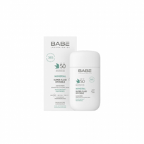 BABÉ mineralinis apsauginis veido fluidas nuo saulės MINERAL SUPER FLUID SPF50,, 50 ml