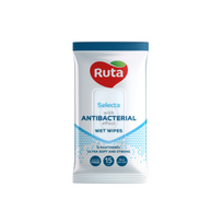 RUTA  antibakterinės drėgnos servetėlės SELECTA, 15 vnt., 1 vnt.