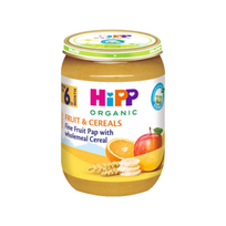HiPP ekologiška vaisių tyrelė su visadaliais grūdais, nuo 6 mėn., LT-EKO-001, 190 g