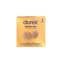 DUREX prezervatyvai SENSUAL Extra Lube, 3 vnt.
