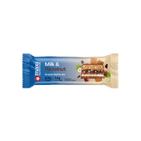 Maxi Nutrition baltyminis vaflinis batonėlis su pieniniu šokoladu ir lazdynų riešutais, 40 g