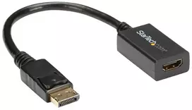 StarTech.com „DisplayPort“ į HDMI adapteris – DP 1.2 į HDMI vaizdo keitiklis 1080p – DP į HDMI monitoriaus / televizoriaus / ekrano kabelio adapteris – pasyvus DP į HDMI adapteris – fiksuojamas DP jungtis, 0,21 m, „DisplayPort“, HDMI, kištukas, kištukas, tiesus