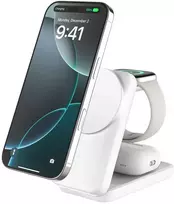 Belkin „UltraCharge“ 25 W Qi2 magn. 3 viename „Lad.klappb.ws. WIZ036kqWH“