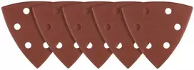 Graphite Papiery Delta Velcro švitrinis popierius 93 x 93 mm, P240, 5 vnt., su 6 skylėmis