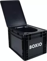 BOXIO mobilus sausas tualetas, kompaktiškas, 40 x 30 x 28 cm, plastikinis, juodos spalvos, BOX-TOI-BL-403027-10