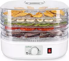 Nutrichef maisto džiovyklė 250 W, 5 keičiamos padėklos, temperatūra iki 82 °C PKFD06