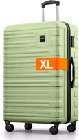 Kelioninis Travely XL kietas rankinio bagažo lagaminas, 100 l, polikarbonatas, 4 ratukai, TSA spyna, žalias