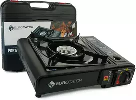 Eurocatch dujinė turistinė viryklė, 2500 W, reguliuojamas liepsnos intensyvumas, piezo uždegimas, aliuminio korpusas, RAVAV8087