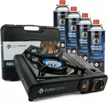 Eurocatch dujinė turistinė viryklė su piezo uždegimu, 2500 W, aliuminio korpusas, modelis SET3227