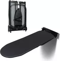 Duwee sieninė lyginimo lenta su lygintuvo laikikliu, sulankstoma, 31 x 91,5 cm, juoda, Wall1236 iron holder-Juodas