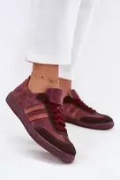 Zazoo Zomšiniai bordo spalvos moteriški sportbačiai