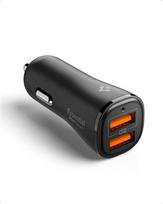 Spigen Essential EV302 - Automobilinis įkroviklis 2x USB-A 30 W (juodas)