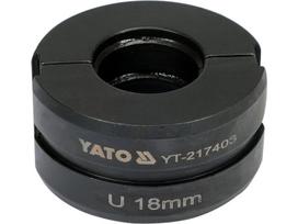Atsarginė matrica presavimo replėms PEX vamzdžių U tipo jungtims presuoti 18mm 40Cr YT-21735 YT-217403 YATO