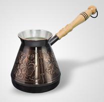 Varinis turkiškas butelis su medine rankena, 400 ml