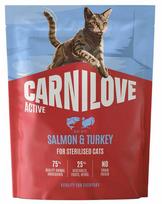 Sausas kačių maistas Carnilove Active Salmon & Turkey Sterilised, kalakutiena/lašiša, 0.4 kg