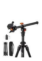 K AND F Concept Black camera tripod with extension arm, 195cm