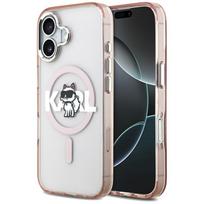 Karl Lagerfeld Choupette Sketch Logo MagSafe IML Case for iPhone 17 pink