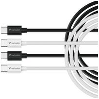 Verbatim USB-C Sync  AND  Charge Cable Essentials 60W black / white 2pcs. 32391