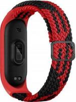 Beline Nylon Strap for Xiaomi Mi Band 8, Black-Red