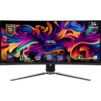 MSI LCD Monitor||34"|Curved/21:9|QD-OLED Panel|3440x1440|21:9|175Hz|Matte|0.03 ms|Swivel|Height adjustable|Tilt|Color Black|MAG341CQPQD-OLED