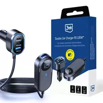 3mk Protection 3mk Double Car Charger | 135W | PD, QC, PPS | USB-C, USB-A | black
