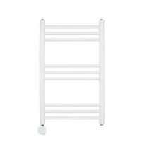 Elektrinis rankšluosčių džiovintuvas Wobbee Basic Marlow 50x80cm, kairinis paslėptu montavimu baltos spalvos