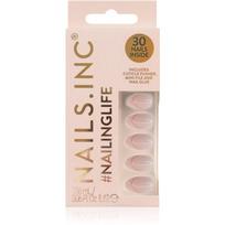 Nails Inc. #NailingLife Press-On Nails Priklijuojami nagai atspalvis Style It Like Sabrina Gold French Tip 33 vnt.