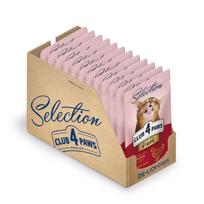 Club 4 Paws Premium suaugusioms katėms, juostelės su jautiena brokolių kreminėje sriuboje, 85 g x 12 vnt.