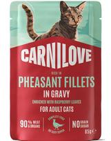 CARNILOVE Gravy rich in Pheasant enriched with Raspberry Leaves NEW konservuotas pašaras katėms 85 g, 85 g