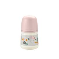SUAVINEX ANTI-COLIC BUTELIUKAS SX PRO SU LĖTOS SROVĖS (S) FIZIOLOGINIU ŽINDUKU, 150 ML, NUO 0 MĖN., WALK PINK