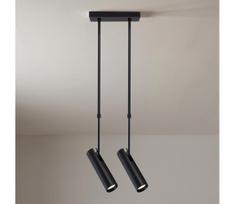 Brilagi - Pakabinamas šviestuvas ant strypo SELE 2xGU10/30W/230V juodas