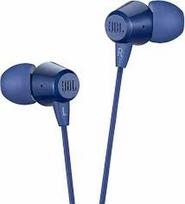 JBL T50HI ausinės, laidinės, į ausis įstatomos, mikrofonas, 3,5mm, mėlynos