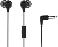JBL T50HI ausinės, laidinės, į ausis įstatomos, mikrofonas, 3,5mm, juodos