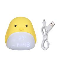 Viščiuko Skaitmeninis Žadintuvas USB Įkrovimas Naktinė Lemputė Trys Ryškumo Lygiai balta