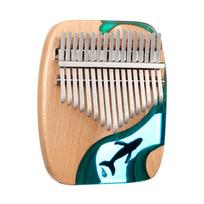 17 klavišų buko medinis kalimba nykščio piršto pianinas Mini Kalimba nešiojamas muzikos instrumentas įvairiaspalvis