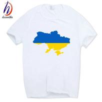 Vyriški marškinėliai su spauda, Ukrainos vėliava, mada, apvalia kakle, trumpomis rankovėmis, Ukrainos patriotizmas, nacionalinis emblemos T XS balta
