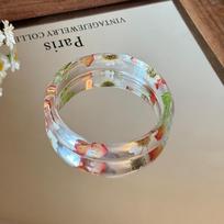 Resin printed round bracelet Small fresh temperament versatile bracelet Simple fashion high sense niche jewelry