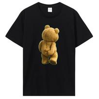 Ted Bear Scratching Ass T-shirt Casual T-shirt Fitness T-shirt Women Loose Streetwear T-shirt Women's Clothing Graphic T Shirts 4XL