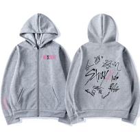 Stray Kids Kpop Maxident Spaudinys Užsegamas Džemperis Korėjietiško Stiliaus Y2 S pilka spalva