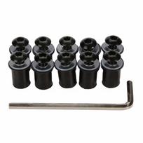 10 Pcs Motorcycle Windscreen Well Nuts M5 Bolt KitTriumph Fairing Cowl Mount Screws 5mm juoda