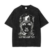 Men Tees Vintage JOJO Bizarre Adventure Ball Breaker Part Washed TShirt Fashion Streetwear Unisex Short Sleeve Tops Oversized S