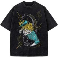 Kuujou Jolyne Print Tshirt Anime JoJos Bizarre Adventure Clothing Men Women Cotton Tshirts Retro Washed T Shirt Harajuku Tops S
