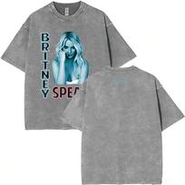 Washed Vintage Britney Spears Graphic T Shirts Men Women Casual Retro Oversized Short Sleeve Tshirts High Quality Streetwear S