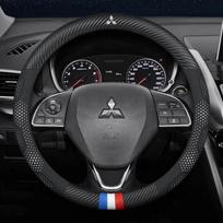For Mitsubishi Outlander Pajero Asx Colt Lancer Evolution X L200 Triton RALLIART Car Anti-Slip Carbon Fiber Steering Wheel Cover