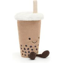 Amuseables Bubble Tea pliušinis žaislas, 7,75x2,25x2,25 colio, daugiaspalvis, tinkamas nuo gimimo