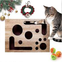Cat Nail File Enrichment Box, 2026 Upgrade Cat Scratch Puzzle Enrichment Box, for Indoor Cats Scratching